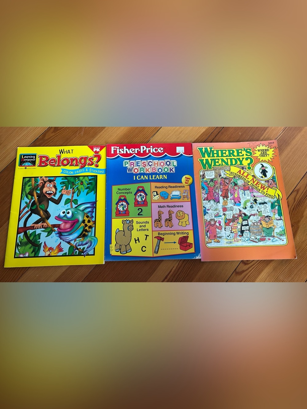 Preschool Activity Books - Vintage Fisher-Price, Where’s Wendy, Learning Horizon